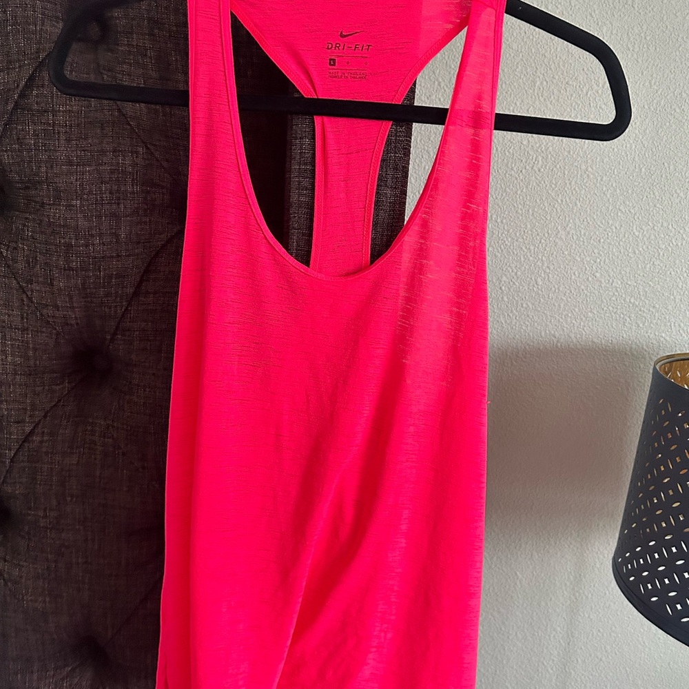 Nike Women's Vibrant Pink Dri-FIT Tank Top